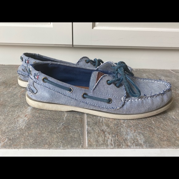 Men’s Size 9.5 blue Tommy Hilfiger boat shoes - Picture 2 of 4